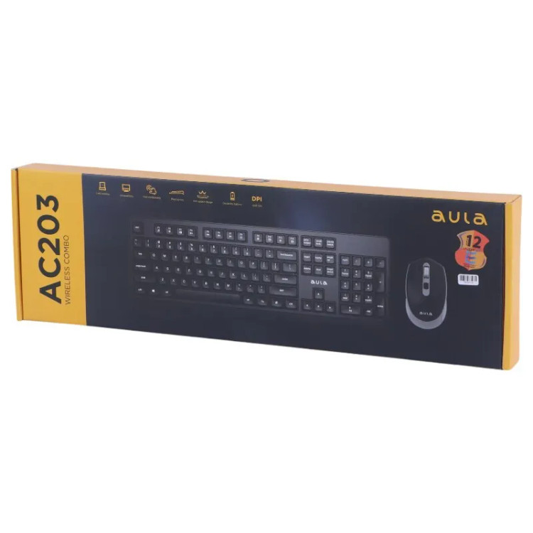 کیبورد موس بی سیم آئولا مدل AULA wireless combo AC203