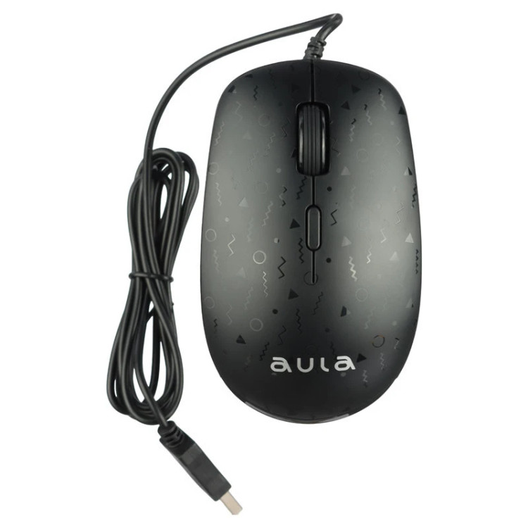 ماوس باسیم آئولا مدل AM106، دارای 3 کلید، رابط USB، دقت 1200 DPI