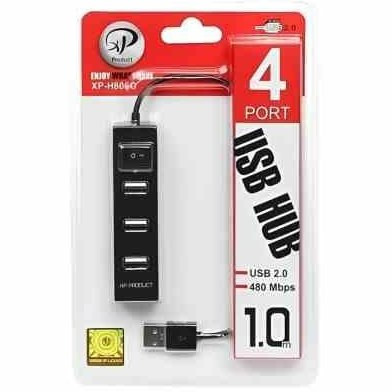 هاب 4 پورت کلید دار usb2 xp h806 s